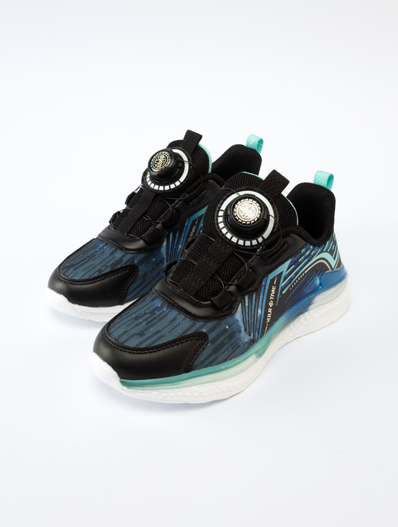 Baskets colorées à bouton rotatif